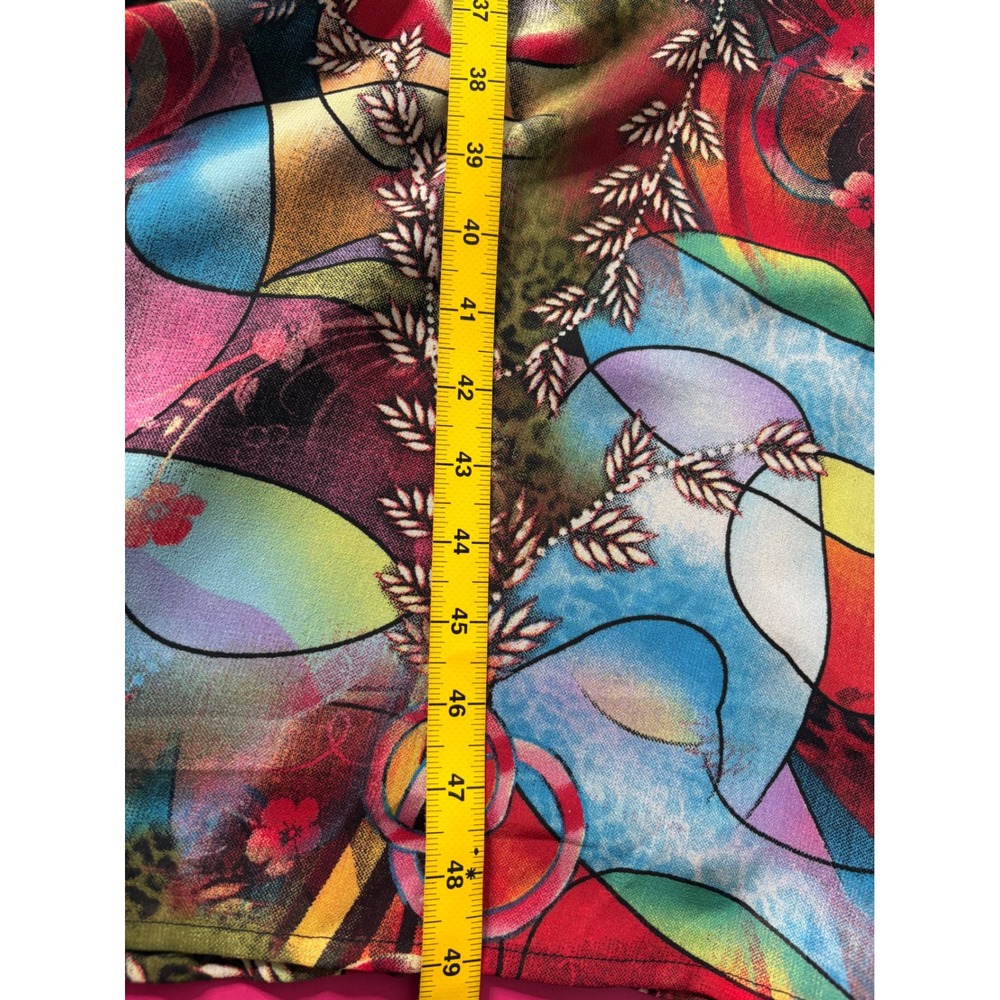 SERENGETI Womens Multicolor Maxi Dress Sz M Boho-Chic Art to Wear Lagenlook Chic - Picture 8 of 12
